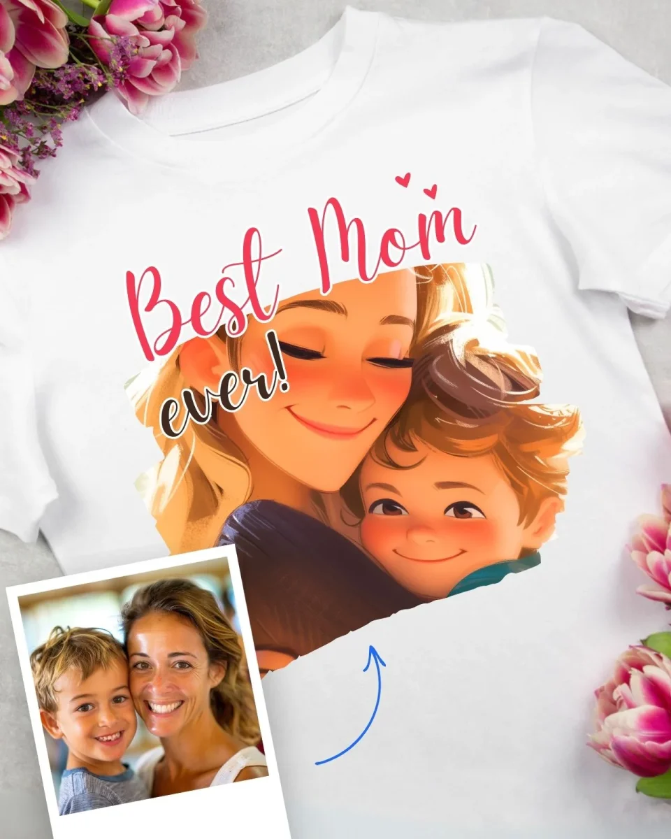 T-Shirt com Ilustração Mãe - Image 4