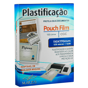 Plástico para Plastificação CGC 110x170x0,05 125 micras 100un