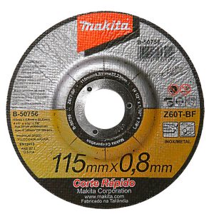Disco Abrasivo De Corte 115×0.8×22.23mm Z60T Makita B-50756