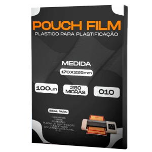 Plastico para Plastificação 170x226x0,10 250micras com 100fls