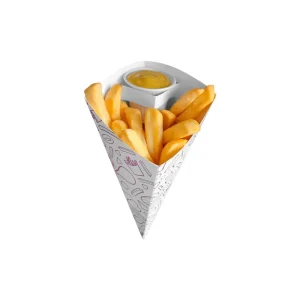 Embalagem Cone para Batata 02 – 7,5 x 8 x 22,5 cm – 100 Unidade
