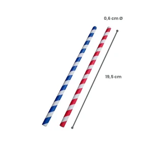 Canudo de Papel Biodegradável – 6 mm – 100 Unidades