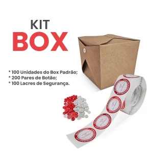 Kit Embalagem Ecológica Box M – 8 x 6,5 x 8 cm – 100 Unidades