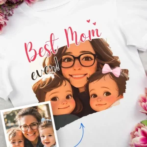 T-Shirt com Ilustração Mãe