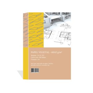 Papel Vegetal A4 65 gramas com 100un