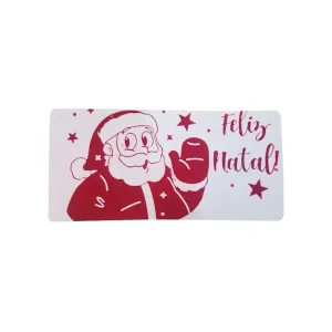 Lacre de Segurança Retangular “Papai Noel/Feliz Natal” – 6,5 x 3,1 cm – 1.000 Unid.
