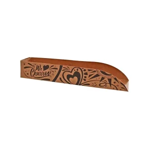 Churros Balcão Pardo Coração Preto – 16 x 3 x 2,7 cm – 100 Unidades