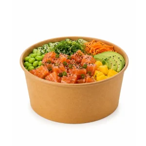 Embalagem Bowl Kraft 1000ml – 14,5 cm x 8 cm – 50 Unidades