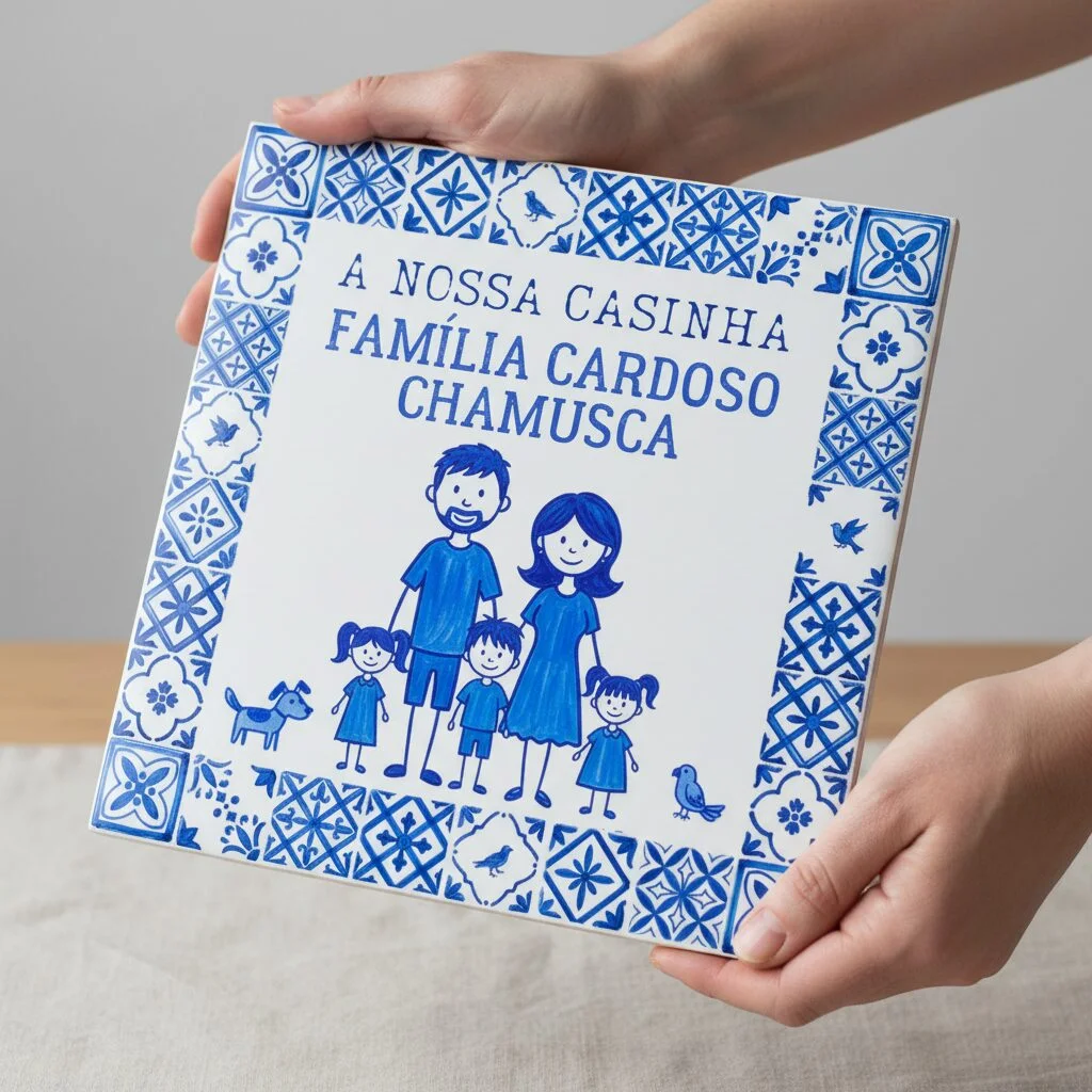 Azulejo pintura portuguesa Família - Image 3