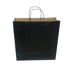 Sacola Preta com Cordão GG – 35 x12 x 35 cm – 10 Unidades