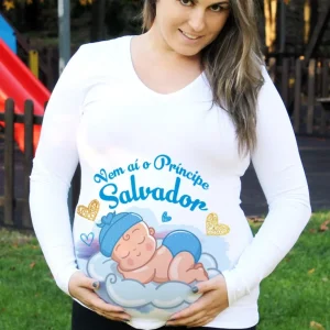T-Shirt Grávida – Vem aí o Príncipe
